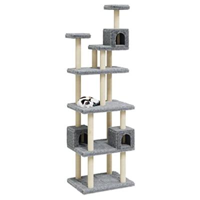 VidaXL Kattenmeubel met sisal krabpalen 188 cm lichtgrijs