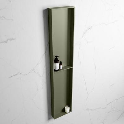 MONDIAZ EASY Nis 89,5x29,5cm in solid surface kleur Army | Army. 2 vakken geschikt voor in- of opbouw