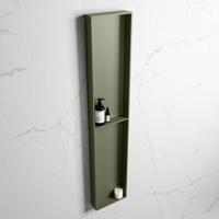 MONDIAZ EASY Nis 89,5x29,5cm in solid surface kleur Army | Army. 2 vakken geschikt voor in- of opbouw - thumbnail