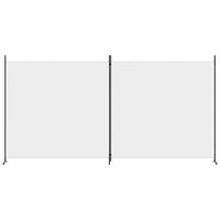 Kamerscherm met 2 panelen 348x180 cm stof wit - thumbnail