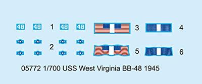 Trumpeter 1/700 USS West Virginia BB-48 1945 Trumpeter 1/700 USS West Virginia BB-48 1945