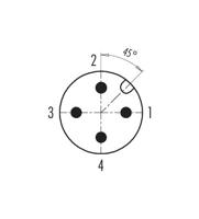 binder 99-0429-43-04 Sensor/actuator connector, niet geassembleerd M12 Aantal polen (sensoren): 4 Stekker, recht 1 stuk(s) - thumbnail
