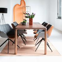Zuiver Eettafel 'Storm' Essenhout, 220 x 90cm, kleur Bruin - thumbnail