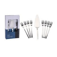 Excellent Houseware Taartvorken + Schep 9-delig RVS - thumbnail