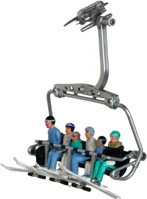 Figuren zittend ski's 6 stuks Jaegerndorfer - Jaegerndorfer