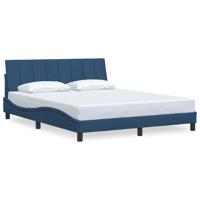 Bedframe zonder matras "Hanko" stof blauw 160x200 cm - thumbnail