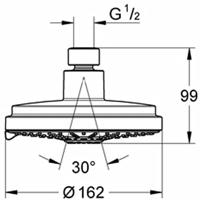Grohe Rainshower Cosmopolitan hoofddouche 160 mm Chroom - thumbnail
