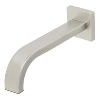Wiesbaden Rombo inbouw uitloop 20 cm messing geborsteld staal PVD - thumbnail