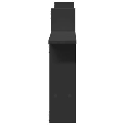 Wandschappen 2 st 50x12x50 cm bewerkt hout zwart Wandschappen 2 st 50x12x50 cm bewerkt hout zwart