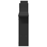 Wandschappen 2 st 50x12x50 cm bewerkt hout zwart - thumbnail