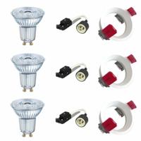 3 LED inbouwspots 4.5W 2700K Serie Frejus - thumbnail