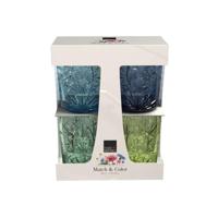 Royal Leerdam Match and Color Waterglazen 35 cl 4 Stuks Groen/Blauw - thumbnail