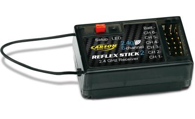 Carson Modellsport Reflex Stick 2 6-kanaals ontvanger 2,4 GHz Stekkersysteem Graupner/JR