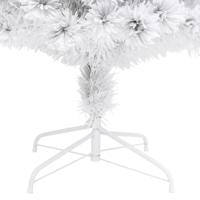 Kunstkerstboom met verlichting 120 cm glasvezel wit - thumbnail