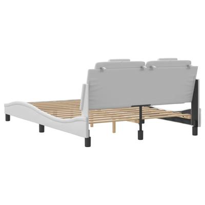 Bedframe "Viana" zonder matras kunstleer wit 160x200 cm