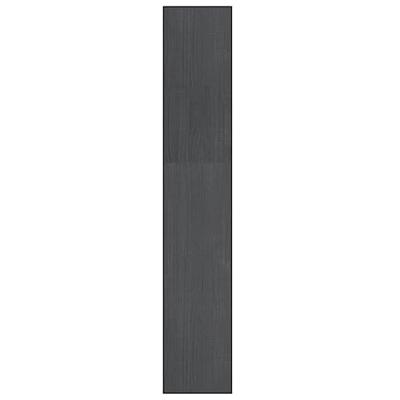 Boekenkast/kamerscherm 100x30x167,5 cm massief grenenhout grijs