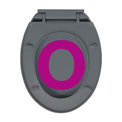 VidaXL Toiletbril soft-close en quick-release ovaal grijs VidaXL Toiletbril soft-close en quick-release ovaal grijs