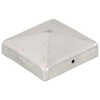 VidaXL Paalkappen 6 st piramide 91x91 mm gegalvaniseerd metaal - thumbnail