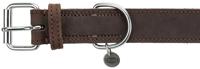 TRIXIE HALSBAND HOND RUSTIC VETLEER DONKERBRUIN 57-66X3 CM - thumbnail