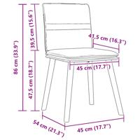 Eetkamerstoelen 4 st stof blauw - thumbnail
