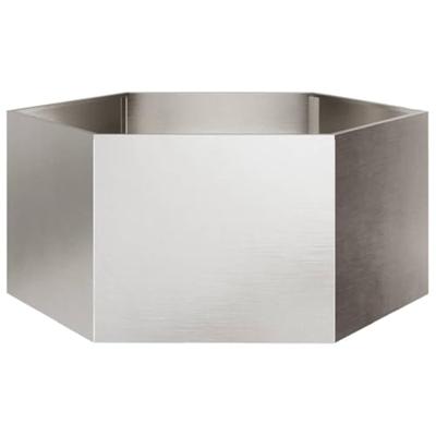 VidaXL Plantenbak zeshoek 104x90x45 cm roestvrijstaal