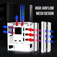 PC-behuizing zonder voeding - BITFENIX Sabre Mesh (zwart) - Medium toren - ATX-formaat - thumbnail