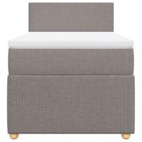 Boxspring met matras stof taupe 180x200 cm - thumbnail