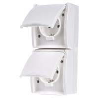 ABB 2CKA002084A0714 Geaard stopcontact IP44 Wit, Zuiver wit (RAL 9010)