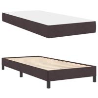 Boxspring bed met matras Donkerbruin 80 x 200 cm Stof - thumbnail