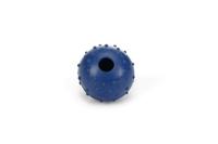 Rubber bal massief met bel hondenspeeltje blauw 5 cm - thumbnail