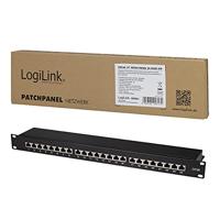 LogiLink NP0061 24 poorten Patchpaneel 483 mm (19) CAT 6A 1 HE Zwart - thumbnail