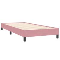 Boxspring zonder matras fluweel roze 90x220 cm - thumbnail