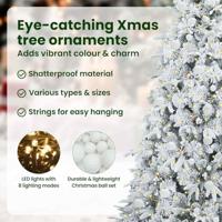 VidaXL Kunstmatige inklapbare kerstboom wit 210 cm pe en pvc - thumbnail