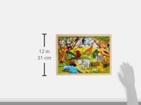Goki houten legpuzzel - jungle, 48st. - thumbnail
