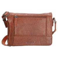 Old West Crossbody Schoudertasje met Overslag Bruin - thumbnail