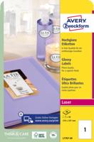 Etiket avery l7767-40 210x297mm a4 gl wit 40stuks - thumbnail