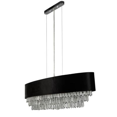 Searchlight Grote kroonluchterGlamour zwart met chroom - 50818-8BK
