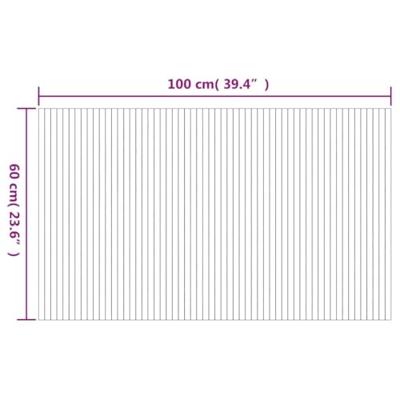 Vloerkleed rechthoekig 60x100 cm bamboe bruin