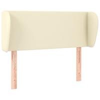 Hoofdbord met randen 103x23x78/88 cm kunstleer crèmekleurig - thumbnail