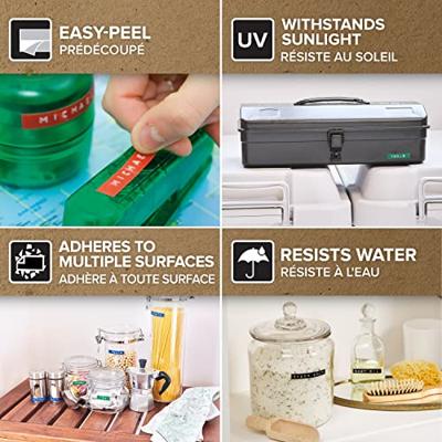 DYMO 3D Labeltape voor lettertang Kunststof Tapekleur: Zwart Tekstkleur: Wit 9 mm 3 m - thumbnail