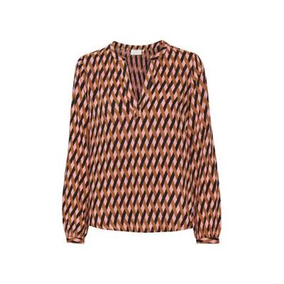 Kaffe top met grafische print oranje/zwart Kaffe top met grafische print oranje/zwart