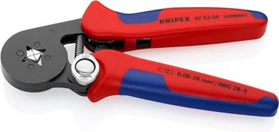 Knipex Adereindhulstang | totale lengte 180 mm | 0,08-10,0 + 16,0 (AWG 28-5) mm² | gebruineerd meercomponenten mantels | 1 stuk - 97 53 04 - 97 53 04 - thumbnail