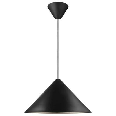 Zwarte hanglamp groot &apos;Nono&apos; E27 fitting rond 49 cm DFTP
