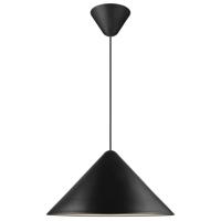 Zwarte hanglamp groot &apos;Nono&apos; E27 fitting rond 49 cm DFTP - thumbnail