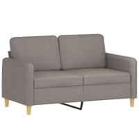 3-delige Loungeset met kussens stof taupe - thumbnail