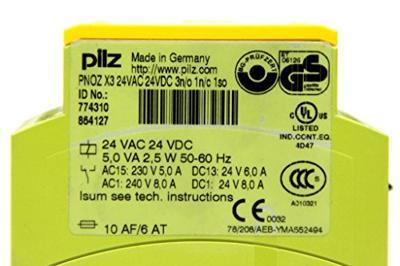 PILZ PNOZ X3 24VAC 24VDC 3n/o 1n/c 1so Veiligheidsschakelapparaat Voedingsspanning (num): 24 V/DC 3x NO, 1x NC (b x h x d) 45 x 87 x 121 mm 1 stuk(s) PILZ PNOZ X3 24VAC 24VDC 3n/o 1n/c 1so Veiligheidsschakelapparaat Voedingsspanning (num): 24 V/DC 3x NO, 1x NC (b x h x d) 45 x 87 x 121 mm 1 stuk(s)