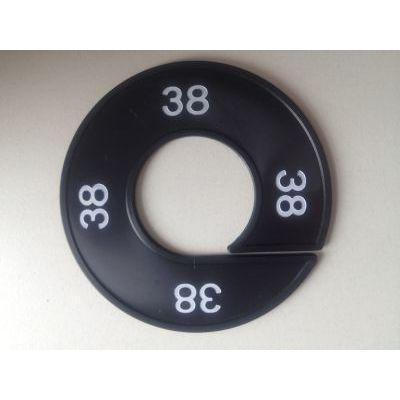 Maatring 9cm zwart/wit 38