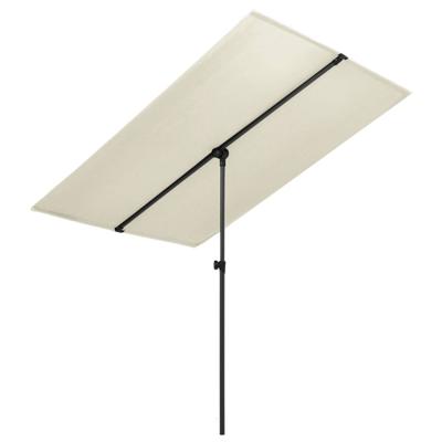 VidaXL Parasol met aluminium paal 180x110 cm zandwit