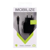 Mobilize USB thuislader 3100mA zwart +micro USB kabel - thumbnail