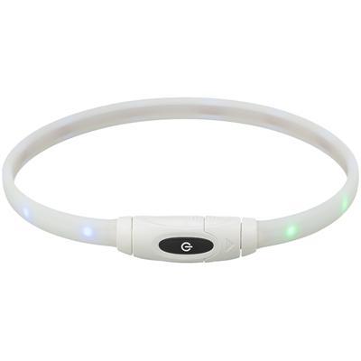 TRIXIE LICHTGEVENDE HALSBAND HOND USB SILICONEN OPLAADBAAR MEERKLEURIG